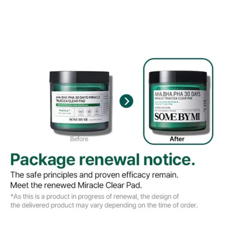 پد لایه بردار و ضد جوش 30 روزه میراکل سام بای می SOME BY MI AHA BHA PHA 30 Days Miracle Truecica Clear Pad