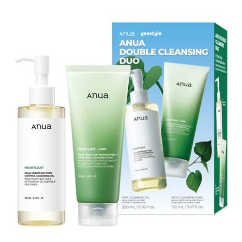 پک دوتایی شوینده روغنی و فوم کنترل منافذ هارتلیف آنوا Anua Double Cleansing Duo Set