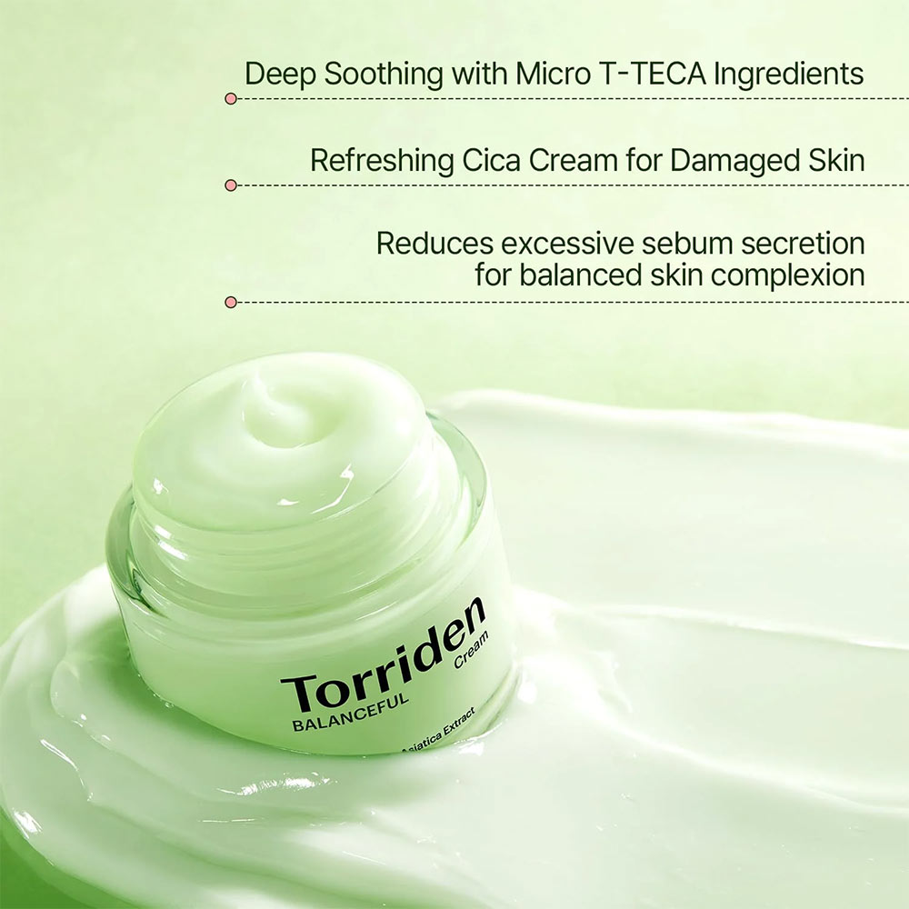 کرم تسکین دهنده سیکا توریدن 9 کرم تسکین دهنده سیکا توریدن Torriden Balanceful Cica Cream