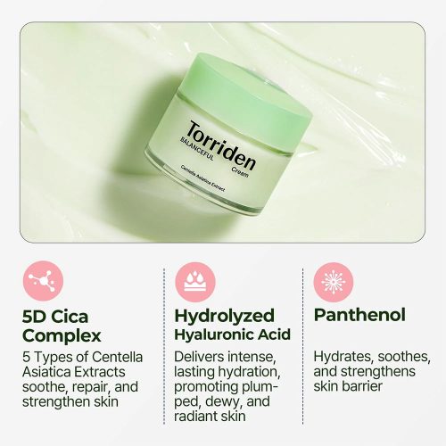 کرم تسکین دهنده سیکا توریدن 38 کرم تسکین دهنده سیکا توریدن Torriden Balanceful Cica Cream