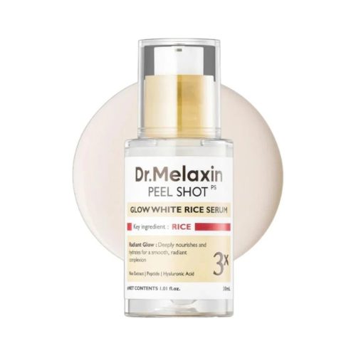 سرم برنج پیل شات دکتر ملاکسین آبرسان و روشن کننده پوست Dr.Melaxin Peel Shot Glow White Rice Serum