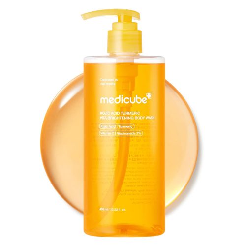 شوینده کوجیک اسید و زردچوبه مدی کیوب ضد لک و جوش و روشن کننده بدن Medicube Kojic Acid & Turmeric Skin Brightening Body Wash