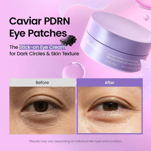 پچ زیر چشم خاویار و PDRN بایودنس روشن کننده و جوانساز پوست BIODANCE Caviar PDRN Eye Patches