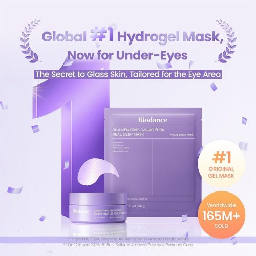 پچ زیر چشم خاویار و PDRN بایودنس روشن کننده و جوانساز پوست BIODANCE Caviar PDRN Eye Patches