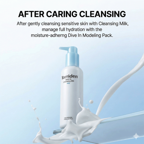 شوینده میلکی ریز مولکولی هیالورونیک اسید توریدن آبرسان و تقویت سد دفاعی پوست Torriden DIVE IN Low Molecular Hyaluronic Acid Cleansing Milk