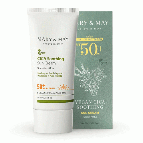 کرم ضد آفتاب تسکین دهنده سیکا مری اند می MARY & MAY CICA Soothing Sun Cream