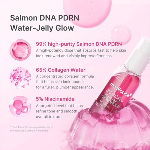 سرم ژلی PDRN و کلاژن مدی کیوب آبرسان، ضد چروک و درخشان کننده پوست medicube PDRN Collagen Glow Jelly Serum