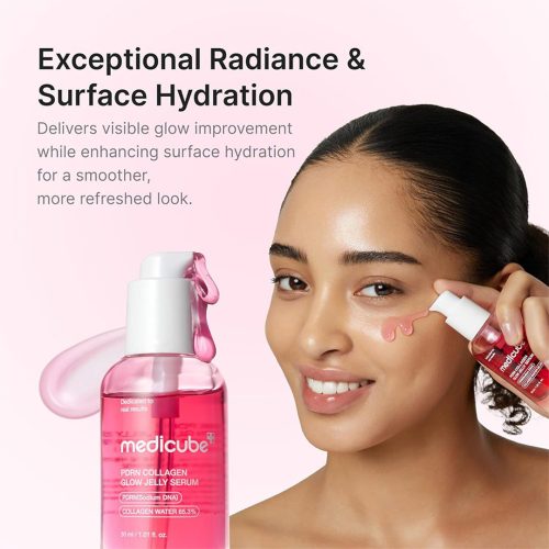 سرم ژلی PDRN و کلاژن مدی کیوب آبرسان، ضد چروک و درخشان کننده پوست medicube PDRN Collagen Glow Jelly Serum