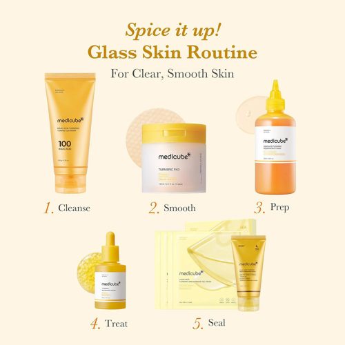 پد تونر روشن کننده کوجیک اسید و زردچوبه مدی کیوب medicube Kojic Acid Turmeric Pad