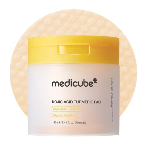 پد تونر روشن کننده کوجیک اسید و زردچوبه مدی کیوب medicube Kojic Acid Turmeric Pad