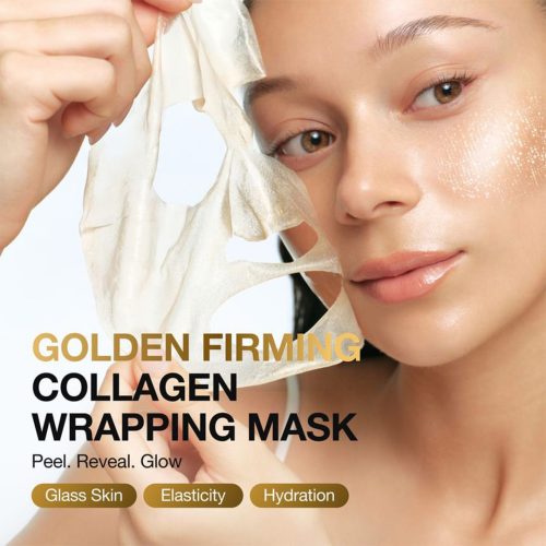 ماسک کلاژن سفت‌ کننده و لیفتینگ طلایی آنوا Anua Golden Firming Collagen Wrapping Mask Kpop Demon Hunters Collaboration