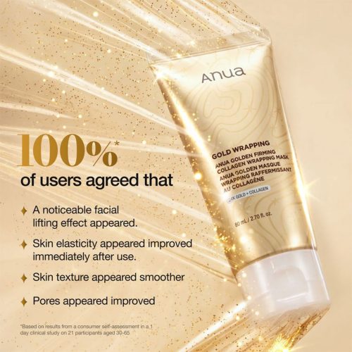 ماسک کلاژن سفت‌ کننده و لیفتینگ طلایی آنوا Anua Golden Firming Collagen Wrapping Mask Kpop Demon Hunters Collaboration