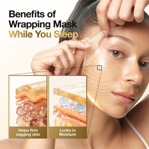 ماسک کلاژن سفت‌ کننده و لیفتینگ طلایی آنوا Anua Golden Firming Collagen Wrapping Mask Kpop Demon Hunters Collaboration