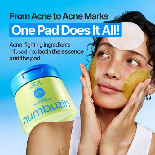پد تونر ضد جوش آزلائیک اسید و سیکا نامبوزین numbuzin Zero Blemish Azela Cica Balancing Dual Pads
