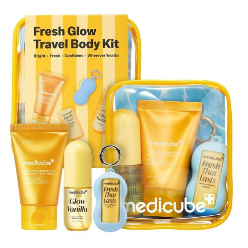 کیت مینی محصولات مراقبت بدن کوجیک اسید مدی کیوب medicube Fresh Glow Body Kit Travel Ready Hair & Body Set