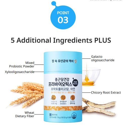 مکمل پری‌ بیوتیک FOS چونگ کان دانگ بهبود سلامت روده و گوارش Chong Kun Dang Healthcare Prebiotics Fructooligosaccharide FOS
